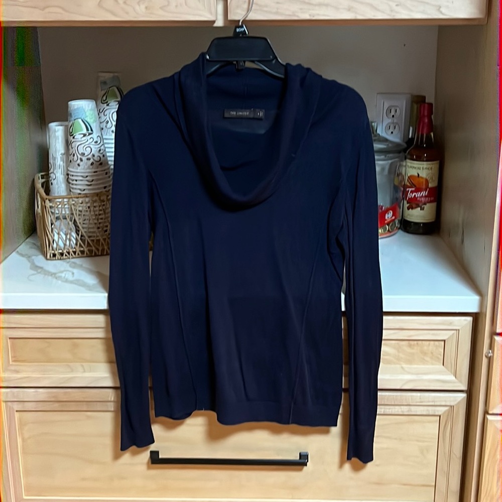 The Limited navy sweater; cowl neck; excellent condition; small